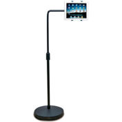 Aidata US-5007W Universal Tablet Extension Arm Floor Stand, Noir
