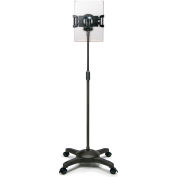 Aidata US-5123RB Universal Tablet Mobile ViewStand with Locking Casters, Noir