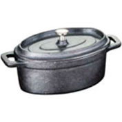 American Metalcraft CIPOV6040 - Baking Dish, 17-1/2 Oz., Oval, With Handles And Lid, Cast Iron