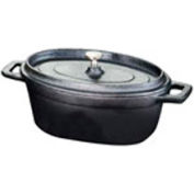 American Metalcraft CIPOV745 - Baking Dish, 27.051 Oz., Oval, With Handles And Lid, Cast Iron