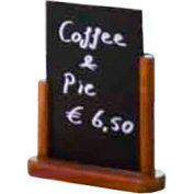 American Metalcraft ELEMSM - Securit Table Board, 4 x 6 Double Sided, Mahogany, Removable Blackboard