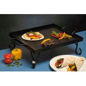 American Metalcraft GS16 - plaque à snacker, 16 x 16 x 5, comprend le Stand, en fer forgé noir