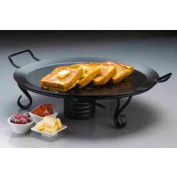 American Metalcraft GS81 - plaque à snacker, 18" dia., rond, fer forgé, noir