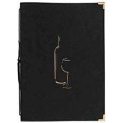 American Metalcraft MCCWLSBL - Securit Classic Sewn Wine Card, 10" x 13", Black