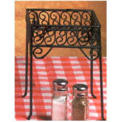 American Metalcraft PSS77 - Contempo Pizza Stand, Square, Scroll Design, Black