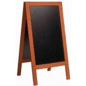 American Metalcraft SBSM135 - Securit Sandwich Board / 30 x 54 / Double Sided / Mahogany Frame