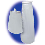 Liquid Bag Filter, Nylon Mesh, 7-1/16"Dia. X 32"L, 100 Micron, Steel Ring - Pkg Qty 50