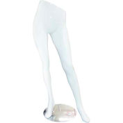 Mannequin femme de moitié avec Base, jambe gauche tendue - Plus bas - Blanc