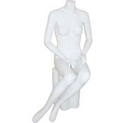 Mannequin femme - Headless, assis, jambes à côté - mat Finish