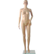 Mannequin femme - complet, main gauche sur la hanche, jambes droites - Flesh Tone