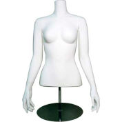 Mannequin femme de moitié sans tête sans armes, avec Base - Partie supérieure - Blanc