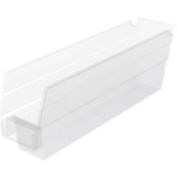 Akro-Mils Plastic Nesting Storage Shelf Bin 30110 - 2-3/4"W x 11-5/8"D x 4"H Clair, qté par paquet : 24