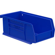 Akro-Mils® AkroBin® Plastic Stack & Hang Bin, 4-1/8"W x 7-3/8"D x 3"H, Bleu, qté par paquet : 24