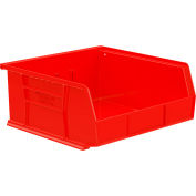 Akro-Mils® AkroBin® Plastic Stack & Hang Bin, 11"W x 10-7/8"D x 5"H, Rouge, qté par paquet : 6