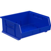 Akro-Mils® AkroBin® Bac empilable et suspendu en plastique, 16-1/2 po L x 14-3/4 po L x 7 po H, bleu, qté par paquet : 6