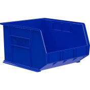 Akro-Mils® AkroBin® Bac empilable et suspendu en plastique, 16-1/2 po L x 18 po L x 11 po H, bleu, qté par paquet : 3