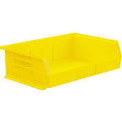Akro-Mils® AkroBin® Bac empilable et suspendu en plastique, 16-1/2 po L x 10-7/8 po L x 5 po H, jaune, qté par paquet : 6