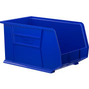 Akro-Mils® AkroBin® Bac empilable et suspendu en plastique, 11 po L x 18 po L x 10 po H, bleu, qté par paquet : 6