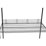 Nexel® Black Epoxy Wire Ledge, 48"W x 4"H