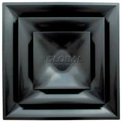 American Louver Stratus Cone Diffuser With 10" Neck, Black, STR-C-10BK