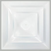American Louver Stratus diffuseur cône en plastique, plafond, 12", R6, isolé, blanc