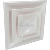American Louver Stratus Cone Diffuser With 8" Neck, White, STR-C-8W