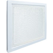 American Louver Stratus Plastic Return Filter Grille, 20" Square Duct, T-grid, White