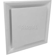 American Louver Stratus Plaque Diffuser With 6" Neck, White, STR-PQ-6W