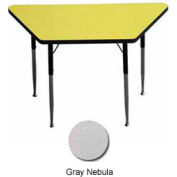 Table d’activité ADA - trapèze - 24 "x 24" x 48", Adj. apogée, nébuleuse gris