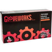 Ammex® Gloveworks Industrial Grade Disposable Nitrile Gloves, Powder-Free, Blue, XL, 100/Box