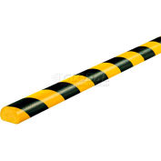 De surface Bumper Guard, Type C, 16' L x 1-9/16 "W, jaune/noir