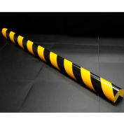 90-degré angle Bumper Guard, tapez A +, 39-3/8" L x 2-7/16" W, jaune/noir
