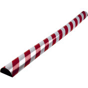 Plat Surface réfléchissante Bumper Guard, auto-adhésives, tapez C +, 39-3/8" L, rouge/argent