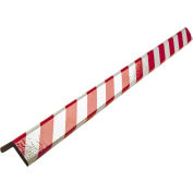 Type de garde très épais réfléchissant coin pare-chocs, auto-adhésives, H +, 39-3/8" L, rouge/argent