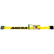 Ancra® 2" x 27' Cargo Ratchet Strap 45982-10 with Long-Wide Ratchet & 40891-18 Flat Hooks