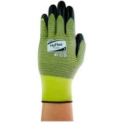 HyFlex® Cut Resistant Gloves, Ansell 11-510, Black Nitrile Palm Coat, Size 8, 1 Pair - Pkg Qty 12
