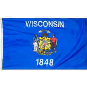 3X5 Ft. 100% Nylon Wisconsin State Flag