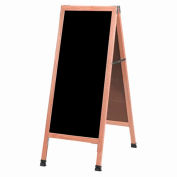 Aarco solide structure en chêne a trottoir noir acrylique Conseil - W 18" x 42" H