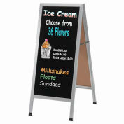 Aarco aluminium Frame trottoir noir acrylique Conseil - W 24" x 42" H