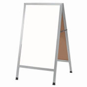 Trottoir a-frame aluminium aarco marqueur tableau - 24" W x 42 blanc" H