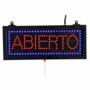 Aarco Small Spanish LED Sign Abierto (Open) - 16-1/8"W x 6-3/4"H