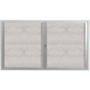 Aarco 2 porte aluminium encadré ci-joint Bulletin Board - 60" W x 36" H
