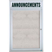 Aarco 1 porte joint aluminium encadrée Bulletin Board w / en-tête - 36" W x 48" H