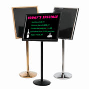Aarco petite capacité double néon Mb et Menu/porte-affiche Black - W 24" x 20" H
