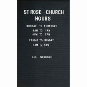 Aarco Removable Vinyl Letter Board For Illuminated Unit - 20"W x 28"H