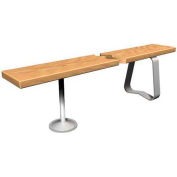 Global Industrial™ Steel Tube Pedestal Legs pour bancs de casier en plastique, gris, chacun