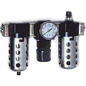 Arrow 1/2" Modular FRL W/End Ports C33354W, Gauge, Metal Bowl W/Sight, Manual & Arrow Fog Lubricator