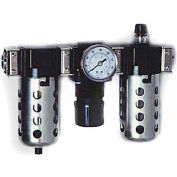 Arrow 1/2" Modular FRL W/End Ports C33454, Gauge, Poly Bowl, Manual & Ultra Fog Lubricator