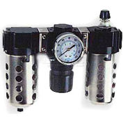 Arrow 1/4" Modular FRL W/O End Ports D33452W, Gauge, Metal Bowl W/Sight, Manual & Ultra Fog LUBR