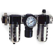 Arrow 1/4" Mod FRL W/End Ports VC33452W, GA, Metal Bowl W/Sight, Manual & Ultra Fog LUBR, OSHA Valve